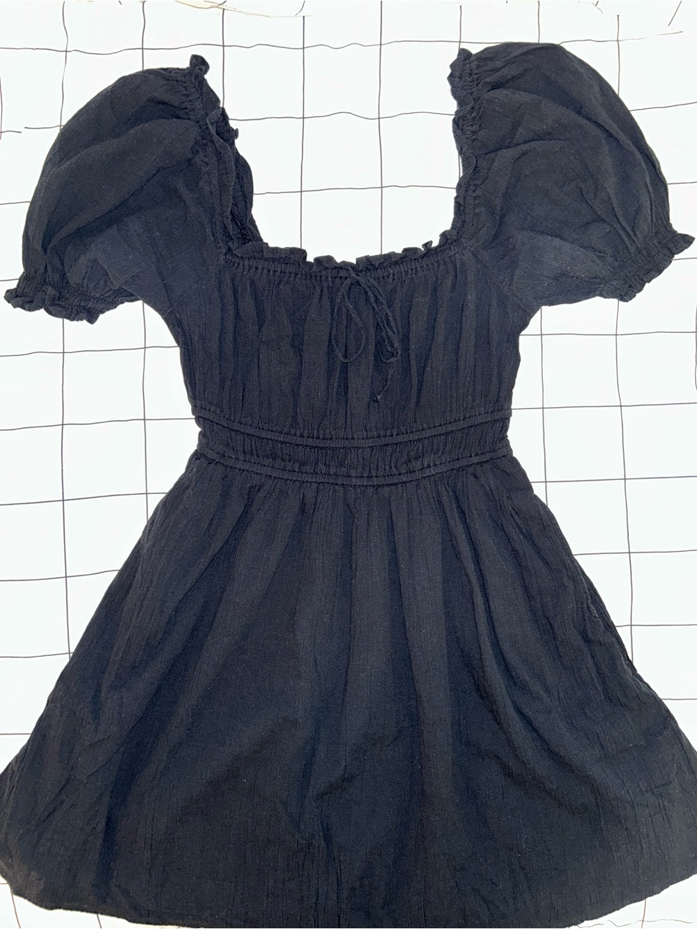 Aerie Women's Smocked Puff Sleeve Mini Dress